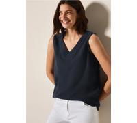 Cecil Damen Musselin Blusentop in Blau, Gr: XS