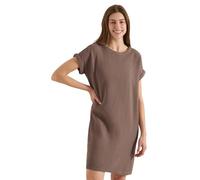 Cecil Damen Musselin Kleid mit Kurzarm in Beige, Gr: L