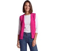 Strickweste CECIL, Damen, Gr. M (40), pink flash, Web, Obermaterial: 80% Polyester, 20% Baumwolle, bequem hüftbedeckend, Rundhals, Westen Strickweste, Offene Federgarn-Weste in Unifarbe (72680948-M) p