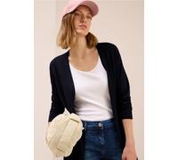 Longstrickjacke CECIL, Damen, Gr. L (42), urban dunkelblau, Strick, Obermaterial: 60% Baumwolle, 40% Viskose, unifarben, casual, Po-bedeckend, ohne Ausschnitt, Langarm, Strickjacken, softe Baumwollmis