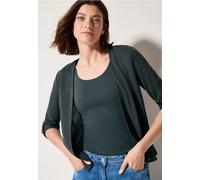 Cecil Damen Offene Strukturjacke in Grün, Gr: XS