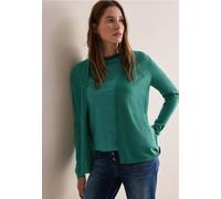 Cardigan CECIL, Damen, Gr. L42, grün (sea grün), Web, 60% Baumwolle, 40% Viskose, unifarben, normal normal, ohne Ausschnitt, Bündchen, Strickjacken, im soften Baumwoll-Mix (18617947-L) sea grün