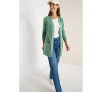 Cecil Damen Offener Cosy Cardigan in Grün, Gr: XS