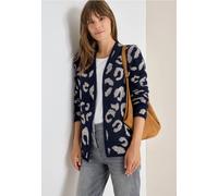 Cecil Damen Offener Federgarn Cardigan in Blau, Gr: XXL