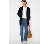 Strickjacke CECIL, Damen, Gr. S (38), urban dunkelblau, Web, 37% Baumwolle, 34% Polyacryl, 26% Polyester, 3% Elasthan, unifarben, comfort fit normal, ohne Ausschnitt, normaler offener Saum, Strickjack