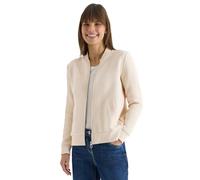 Cecil Cardigan Ottoman Jacke Damen pearl beige – Rundhals, 77% Baumwolle, Gr. XL (44)