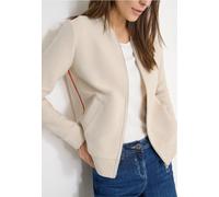 Cardigan CECIL, Damen, Gr. XXL (46), pearl beige, Web, 77% Baumwolle, 20% Polyester, 3% Elasthan, unifarben, comfort fit normal, Rundhals, Bündchen, Strickjacken, mit Rundhalsausschnitt (82499728-XXL)