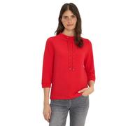 Cecil Damen Ottoman-Shirt 3227761 3/4-Arm Rundhals 60% Polyester/37% Viskose/3% Elasthan Rot XXL