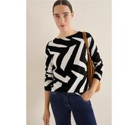 Cecil Damen Ottoman Shirt mit Muster in Grau, Gr: S