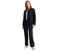 Kurzjacke CECIL, Damen, Gr. XL (44), blau (universal blau), Stoff, 49% Polyester, 49% Viskose, 2% Elasthan, unifarben, casual, normal normal, V-Ausschnitt, Langarm Bündchen, Jacken, aus elastischem Ma