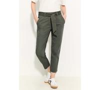 CECIL Damen B377749 Papertouch Hose mit Gürtel, cool Khaki, XXL / 26L