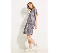 Sommerkleid CECIL, Damen, Gr. XL (44), US-Größen, rot (aubergine rot), Web, 100% Baumwolle, bedruckt, gerade knielang, Rundhals, Bündchen, Kleider, aus 100% Baumwolle (63808714-XL) aubergine rot