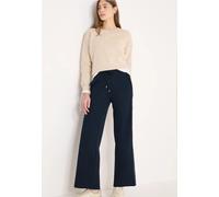 Cecil Damen Piqué Hose mit Tape in Blau, Gr: XXXL