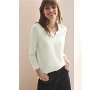 CECIL Damen B322771 Piquée Poloshirt, Vanilla White, XXL EU