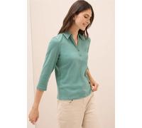 Cecil Damen Poloshirt mit 3/4-Arm in Grün, Gr: XS