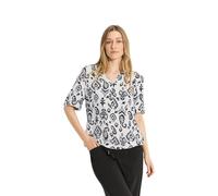 CECIL Damen B344763 Print Bluse, Vanilla White, XS