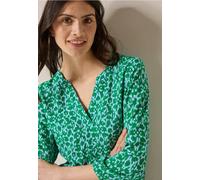 CECIL Damen B345548 Print-Bluse mit Glitzer, Pastel Blue, XXL