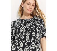 Cecil - Print Carmen Bluse schwarz - Gr. - S