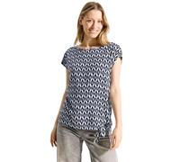 CECIL Damen B344631 Print Knoten Bluse, Vanilla White, Small