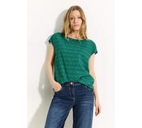Cecil Damen Print Knoten Bluse in Grün, Gr: XS