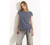 CECIL Damen B344631 Print Knoten Bluse, Vanilla White, Small