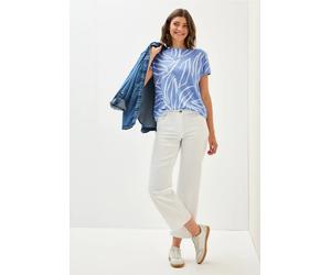 Cecil Damen Print-Mix Shirt in Blau, Gr: XS