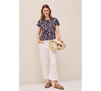 CECIL Damen 3227059 Print Shirt mit Details, Mulberry red, Small