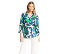 Blusentop CECIL Gr. M (40), weiß (vanilla white) Damen Blusen 3/4 arm mit All-Over Print (11775561-M)