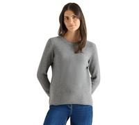 Strickpullover CECIL, Damen, Gr. XXL (46), sporty grau melange, Web, 37% Baumwolle, 34% Polyacryl, 26% Polyester, 3% Elasthan, unifarben, normal normal, Rundhals, Bündchen, Pullover, aus Feinstrick (4