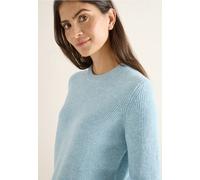 Strickpullover CECIL, Damen, Gr. XL (44), faded blau melange, Web, 37% Baumwolle, 34% Polyacryl, 26% Polyester, 3% Elasthan, unifarben, normal normal, Rundhals, Bündchen, Pullover Strickpullover, aus