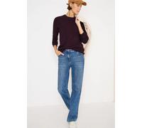 Strickpullover CECIL, Damen, Gr. M (40), eggplant rot, Strick, Obermaterial: 37% Baumwolle, 34% Polyacryl, 26% Polyester, 3% Elasthan, unifarben, normal hüftbedeckend, Rundhals, Pullover, mit Struktur