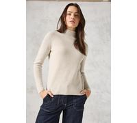 Cecil Damen Pullover mit Strukturmix in Beige, Gr: XXL