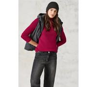 Cecil Damen Pullover mit Strukturmix in Pink, Gr: XXL