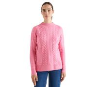 Cecil Strickpullover Damen Zopfmuster schwarz blossom melange XXL (46) hüftbedeckend Baumwolle-Mix