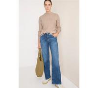 CECIL Pullover mit Zopfmuster Sandalwood beige Melange XS