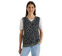 Pullunder CECIL, Damen, Gr. XXL (46), dried olive grün, Strick, Obermaterial: 39% Polyacryl, 35% Baumwolle, 15% Polyester, 11% Nylon, normal hüftbedeckend, V-Ausschnitt, Bündchen, Pullover Pullunder,