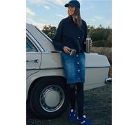 Jeansrock CECIL, Damen, Gr. 32, mid blau wash, Jeans, 83% Baumwolle, 15% Polyester, 2% Elasthan, unifarben, comfort fit normal, Röcke Jeansrock, 5-Pocket-Style (53756946-32) mid blau wash