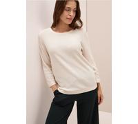 Cecil Damen Rundhals Strickpullover in Beige, Gr: XL