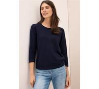 Cecil Damen Rundhals Strickpullover in Blau, Gr: XS