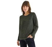 Strickpullover CECIL, Damen, Gr. S (38), raw khaki, Web, 60% Baumwolle, 40% Polyester, unifarben, comfort fit normal, Rundhals, normaler Saum, Pullover Strickpullover, mit Rundhalsausschnitt (29014855