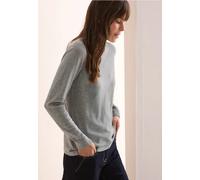 Cecil Damen Rundhalspullover in Grau, Gr: M
