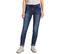 Cecil Damen Scarlett Jeans Jeanshose Loose, Mid Blue Wash-Bronze, 26W x 32L