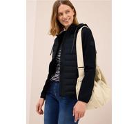 Steppjacke CECIL, Damen, Gr. XS (36), blau (schwarz navy blau), Stoff, Obermaterial: 67% Polyester, 27% Viskose, 6% Elasthan; Rückseite und Ärmel: 100% Polyester; Füllung: 100% Polyester, unifarben, n