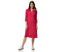 Midikleid CECIL, Damen, Gr. XXL46, US-Größen, rot (glazed apple rot), Stoff, 56% Viskose, 43% Polyester, 1% Elasthan, unifarben, normal knielang, Rundhals, Bündchen, Kleider, knielang (78753743-XXL) g
