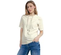 Cecil Damen Seersucker T-Shirt vanilla white S