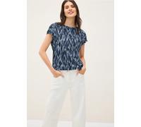 Cecil Damen Shirt im Ausbrenner-Look in Blau, Gr: XL