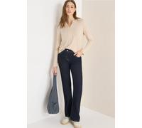 CECIL Blusenshirt Damen Tunika-Look Jersey V-Ausschnitt unifarben Modal/Baumwolle Gr. XXL pearl beige