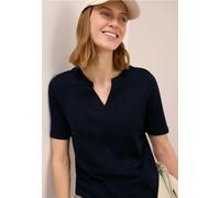 Tunikashirt CECIL, Damen, Gr. XS (36), urban dunkelblau, Web, 100% Baumwolle, unifarben, normal normal, Rundhals, abgesteppt, Shirts, aus reiner Baumwolle (27835014-XS) urban dunkelblau