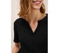 Tunikashirt CECIL, Damen, Gr. M (40), schwarz, Web, 100% Baumwolle, unifarben, normal normal, Rundhals, abgesteppt, Shirts, aus reiner Baumwolle (47922429-M) schwarz