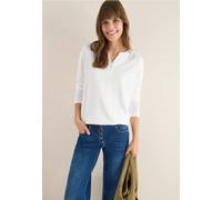 Cecil Damen Shirt im Tunika-Look in Weiß, Gr: XL